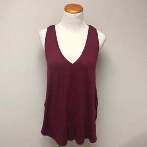 Express Maroon Tank Top